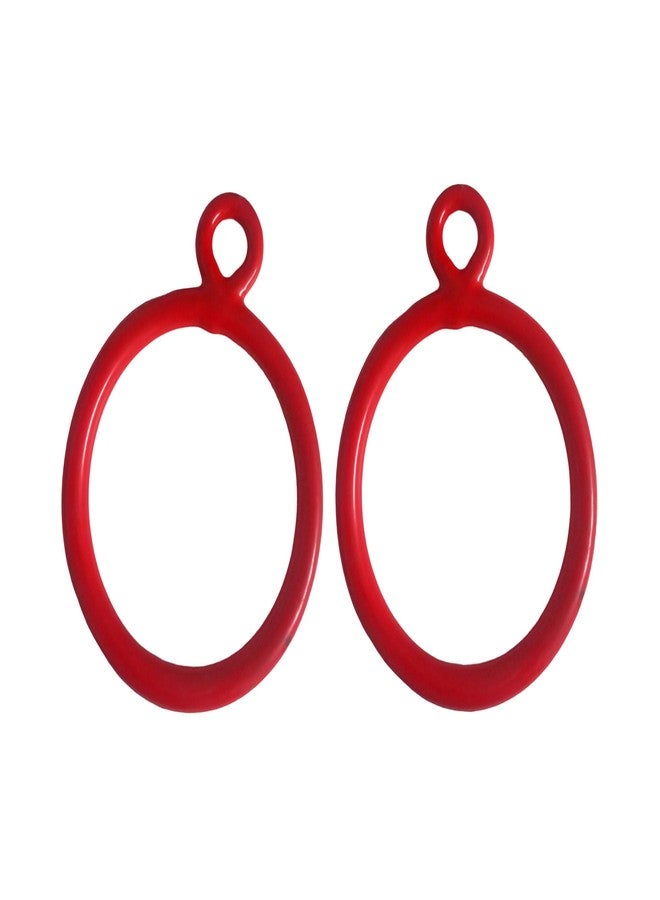 SSD RC SSD Trapeze bar for Kids Ring Set for Kids/Adults Sports Outdoor & Indoor Gym Swing (RED, Round) - Image 1